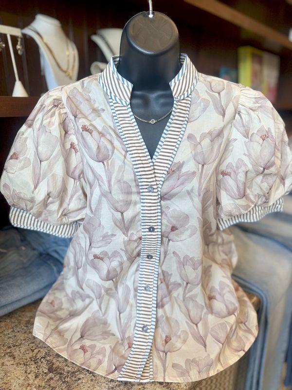 Muted Floral Top