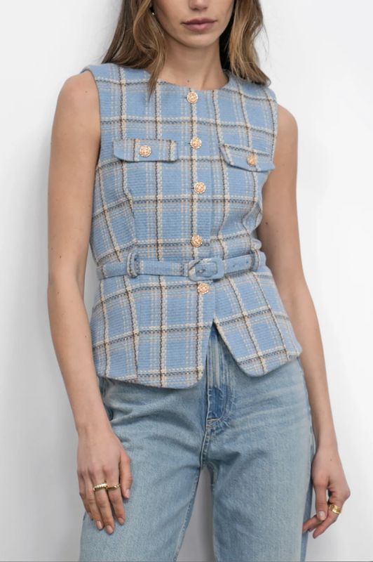 Plaid Vest
