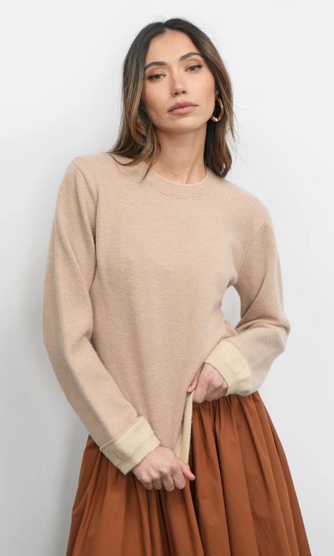 Desi Two-Tone Sweater