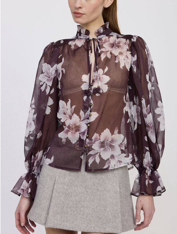Sheer Floral Top