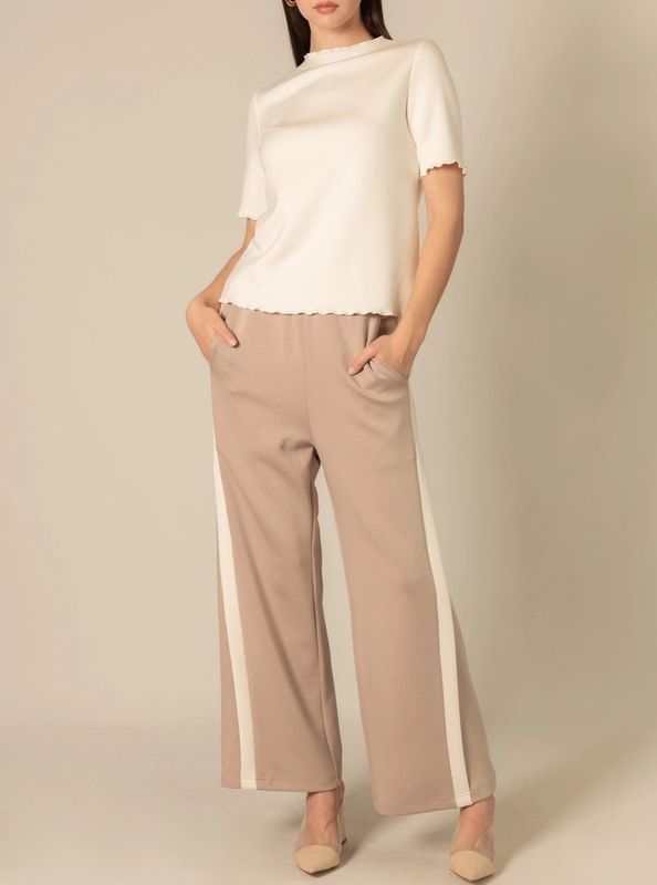 Striped Split Hem Pants