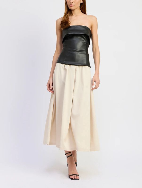 Bustier Mixed Media Dress