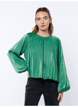 Pleated Raglan Blouse