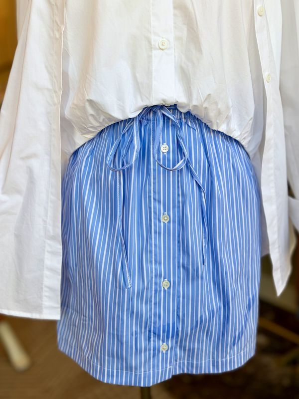 Poplin Drawstring Skirt