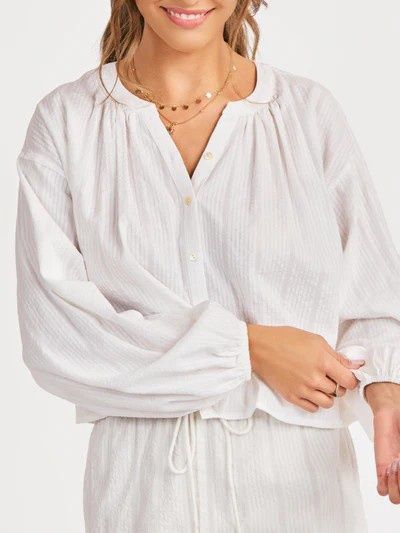 Textured White Blouse