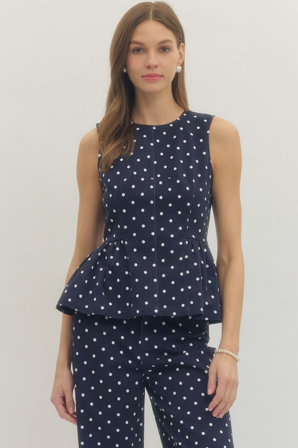 Peplum Polka Dot Top