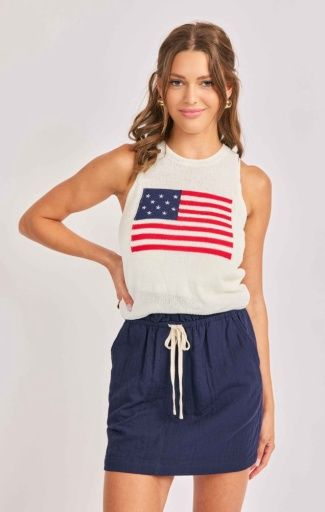 AMERICAN SPIRIT SWEATER TANK, Colour: IVORY, Season: SU26, Size: XSMALL