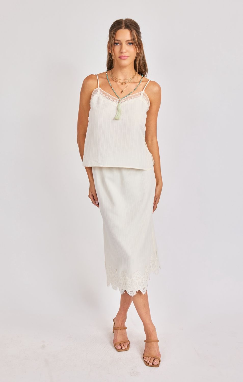 Fawn Lace Midi Skirt