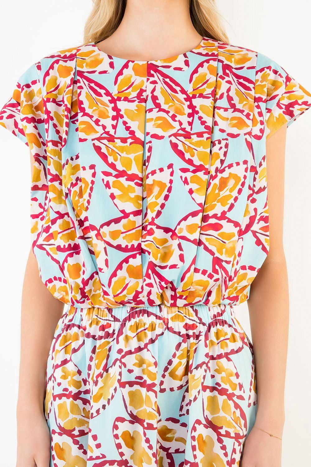 Printed Bubble Hem Top