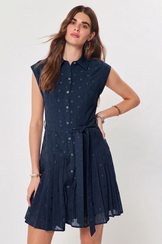 Pleated Skirt Mini Dress
