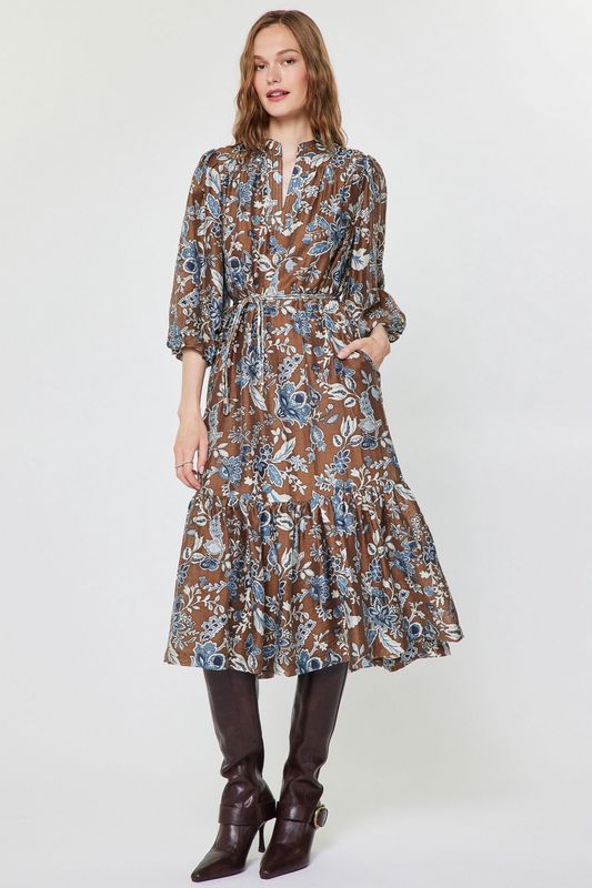 Paisley V-Neck Dress