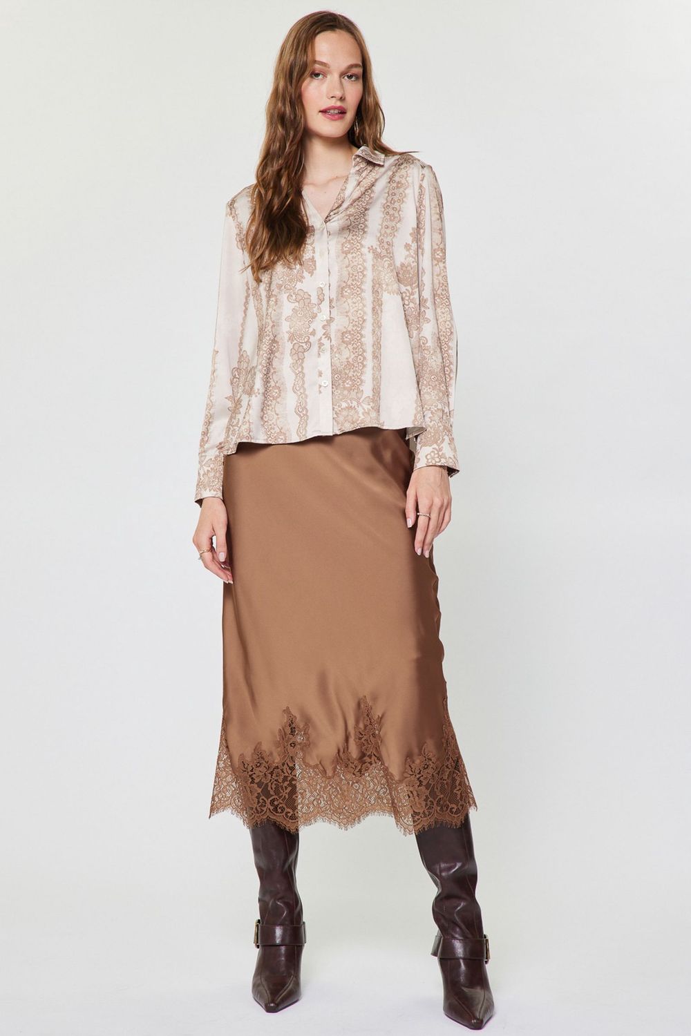 Lace Trimmed Skirt