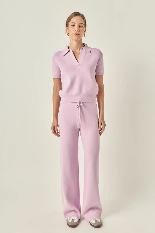 Ribbed Drawstring Pants