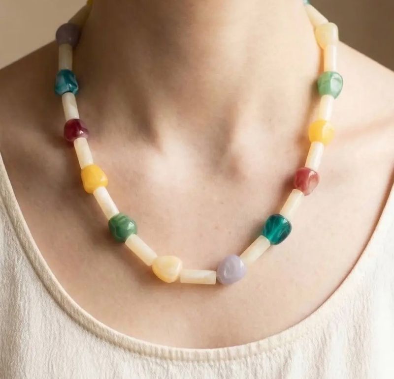 Resin Beaded Necklace