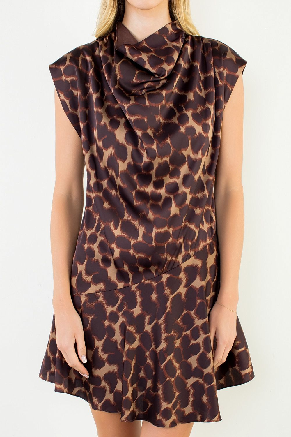 Silky Animal Print Dress