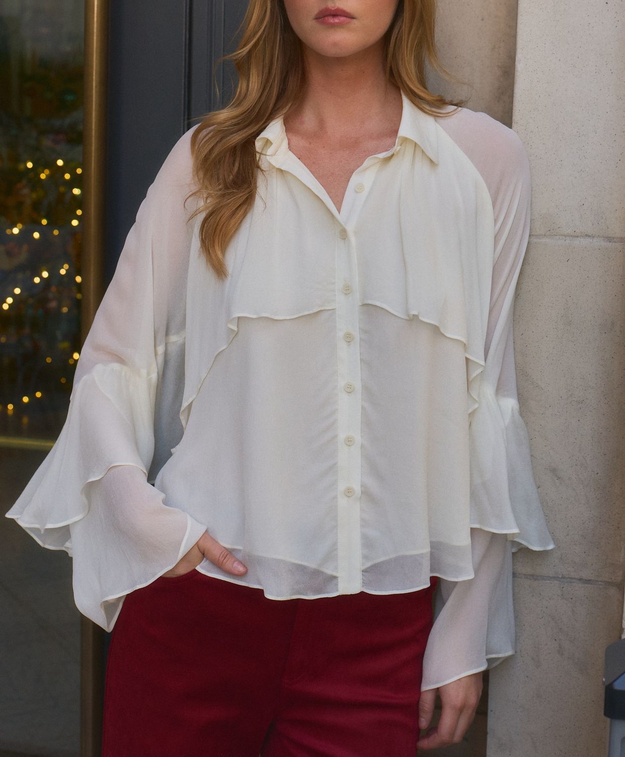 Wilfred Ruffled Blouse