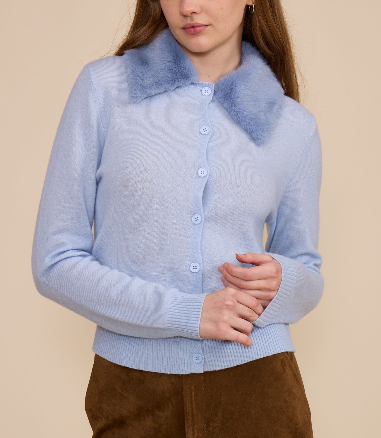 Erica Faux Fur Cardigan