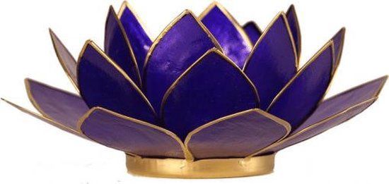 Lotus Sfeerlicht Indigo 6e Chakra Goudrand