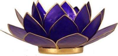 Lotus Sfeerlicht Indigo 6e Chakra Goudrand