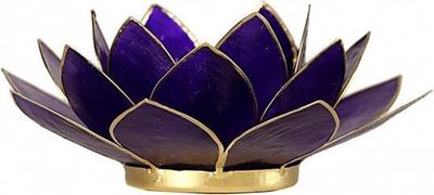Lotus Sfeerlicht Violet 7e Chakra Goudrand