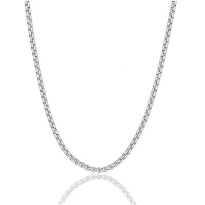 Zilveren luxe 470 mm lange boxketting edelstaal - My Bendel