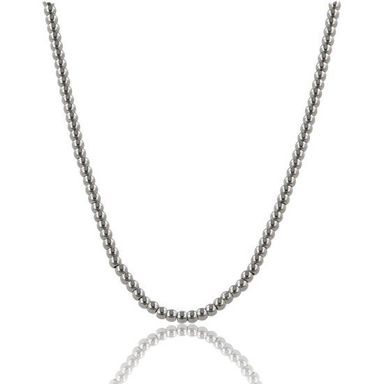 Dames ketting met 3 mm grote zilveren balletjes - My Bendel