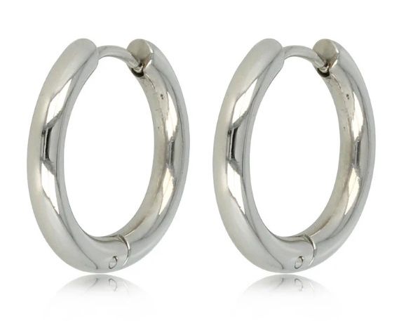 Edelstalen oorring 20mm x 3mm - My Bendel