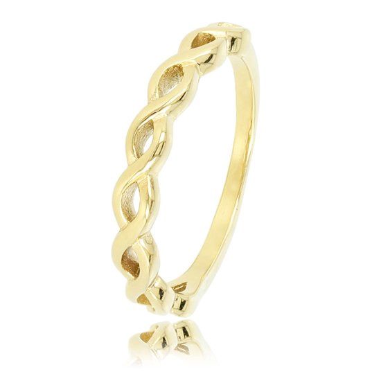 Gewoven gouden aanschuifring - My Bendel