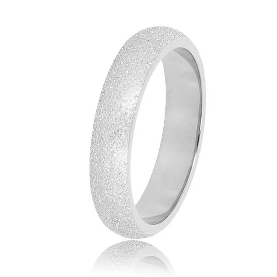 Brede zilveren stardust aanschuifring - My Bendel, Size: Maat 19