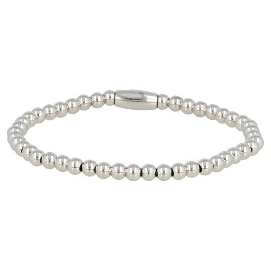 Elastische zilveren damesarmband 4mm - My Bendel