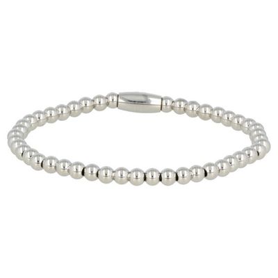 Elastische zilveren damesarmband 4mm - My Bendel