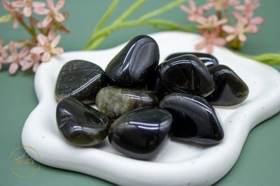 Goud obsidiaan zaksteen 5-15g
