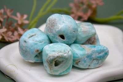 Caribbean Blue Calciet zaksteen 15-30g