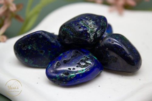 Azuriet en Malachiet zaksteen 10-20g