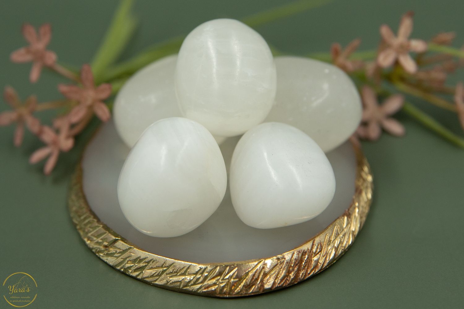 Witte Aragoniet zaksteen 25-40 gram