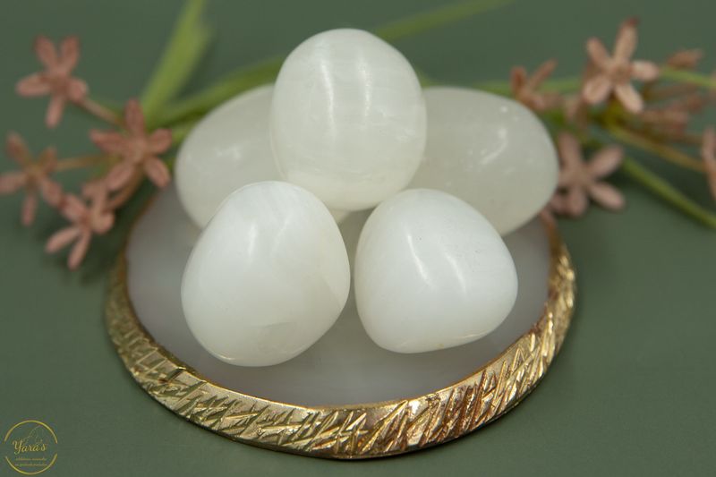 Witte Aragoniet zaksteen 25-40 gram
