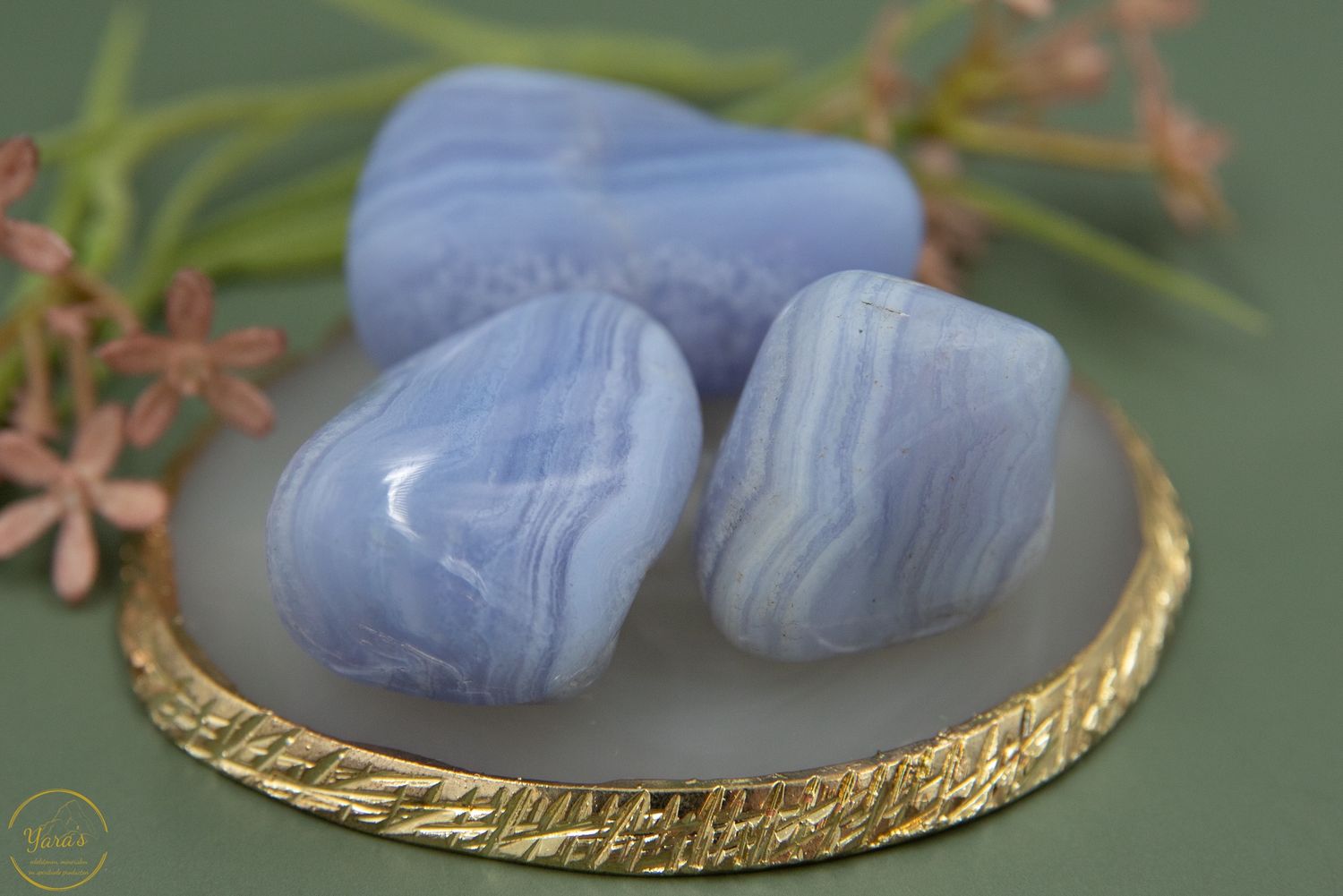 Blauwe Chalcedoon zaksteen 40-60g