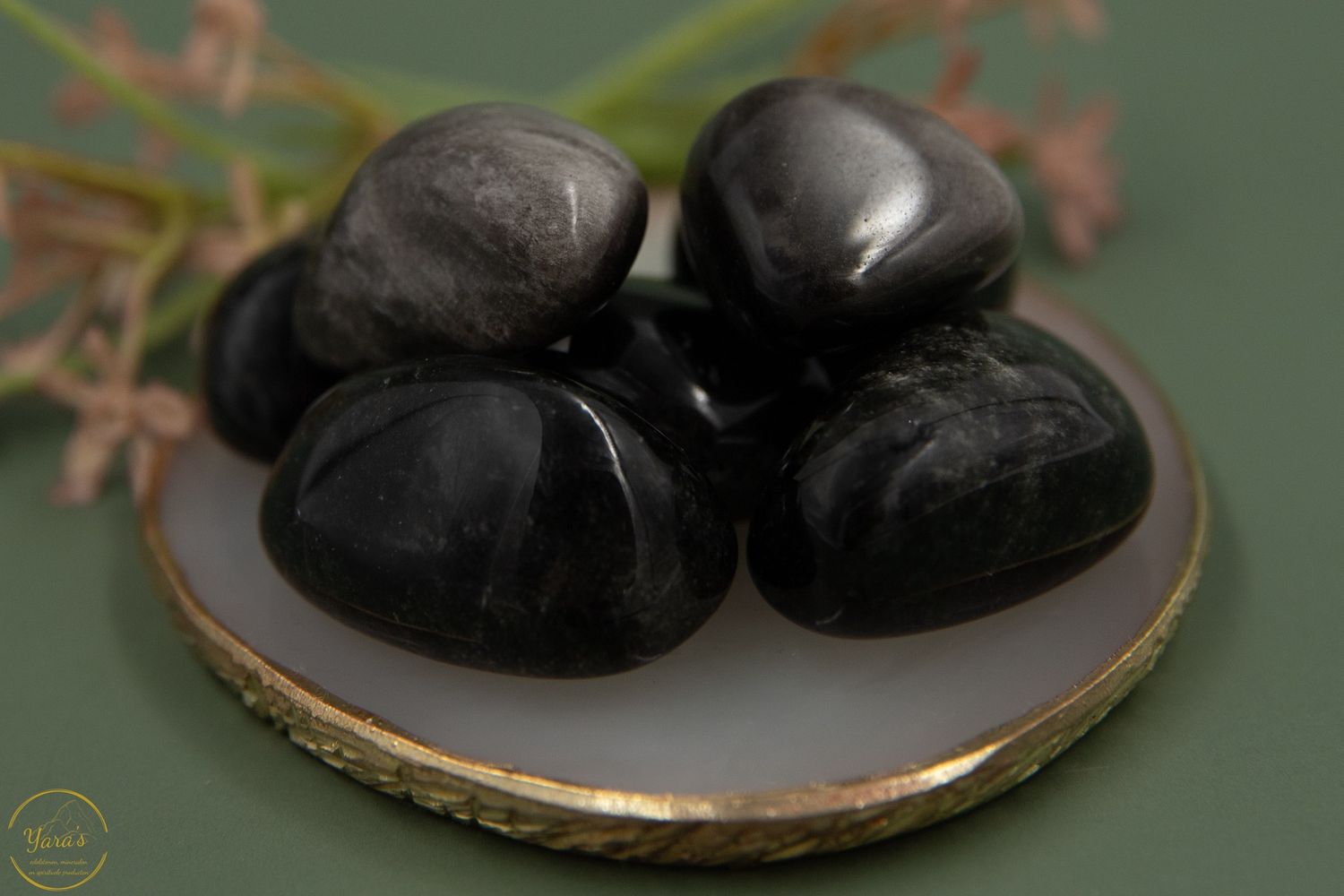 Zilver Obsidiaan zaksteen 20-30g