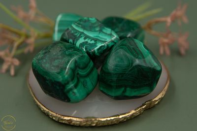 Malachiet zaksteen uit Kongo 30-60 gram