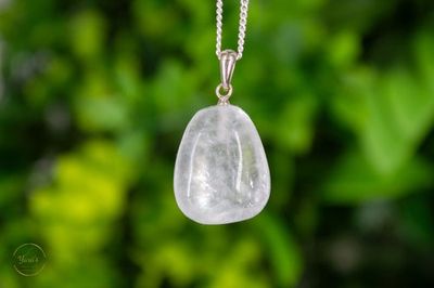 Witte Calciet hanger zilver