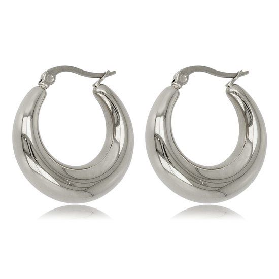 Edelstalen oorring 23mm x 7mm - My Bendel