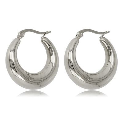 Edelstalen oorring 23mm x 7mm - My Bendel