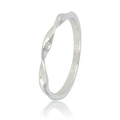 Zilveren dames ring met twist - My Bendel