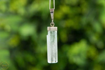 Aquamarijn hanger zilver - 5.51 gram