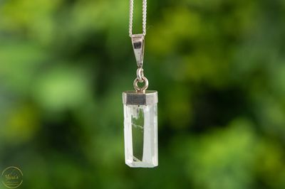 Aquamarijn hanger zilver - 2.93 gram