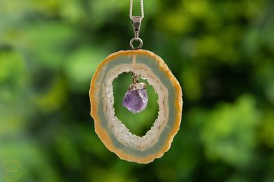 Hanger Geode met Amethist -27421