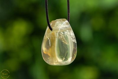 Limoenkristal hanger Doorboord