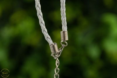 Gevlochten ketting wit met sluiting