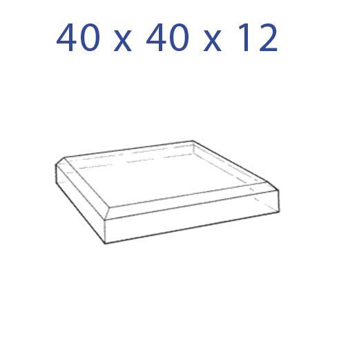 Acrylglas sokkel 40x40x12mm. schuine kanten