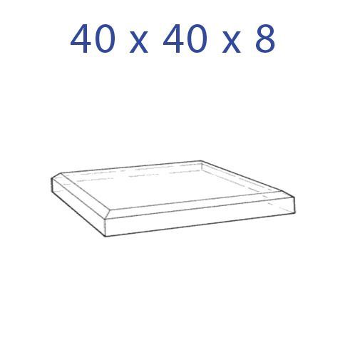 Acrylglas sokkel 45x30x8mm. schuine kanten